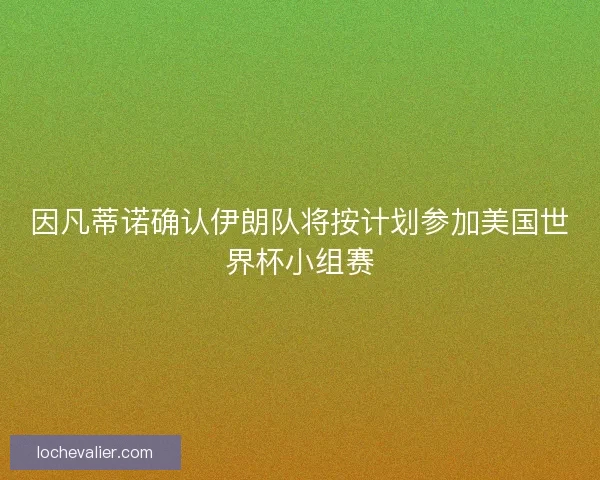 因凡蒂诺确认伊朗队将按计划参加美国世界杯小组赛 因凡蒂诺确认伊朗队将按计划参加美国世界杯小组赛