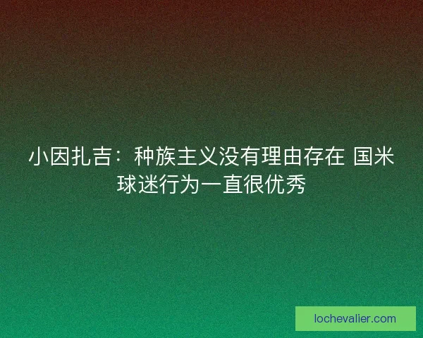 小因扎吉:种族主义没有理由存在 国米球迷行为一直很优秀 小因扎吉:种族主义没有理由存在 国米球迷行为一直很优秀