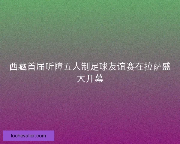 西藏首届听障五人制足球友谊赛在拉萨盛大开幕